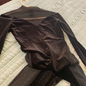 Womens black one piece jumpsuit size XS NWOT